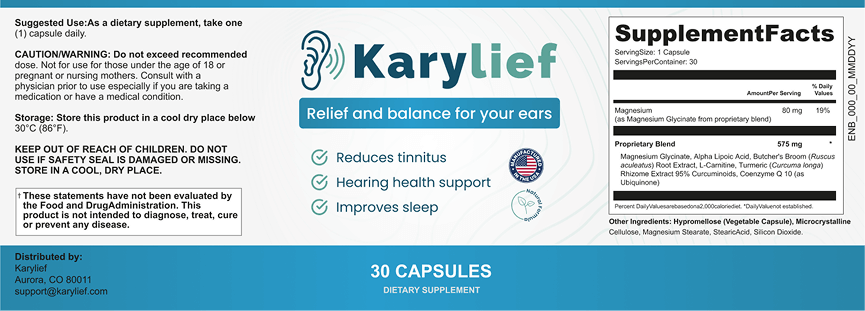 Supplement facts label